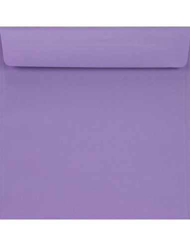 Enveloppe colorée violette carrée (15,5x15,5cm) bande adhésive Burano Violet 90g