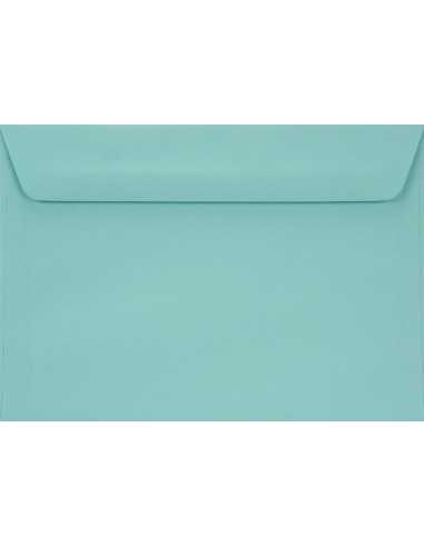 Enveloppe colorée bleue claire C6 (11,4x16,2cm) bande adhésive Burano Azzurro 90g