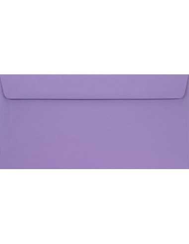 Enveloppe colorée violette DL (11x22cm) bande adhésive Burano Violet 90g