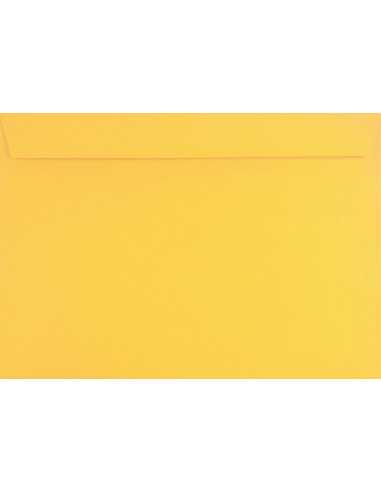 Enveloppe colorée jaune C4 (22,9x32,4cm) bande adhésive Design 120g