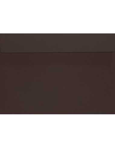 Enveloppe colorée marron foncé C5 (16,2x22,9cm) bande adhésive Design 120g