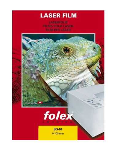 FOLEX FOLAPROOF LASER FILM è Film transparent sur les deux faces mat pour imprimantes laser pak 100A3