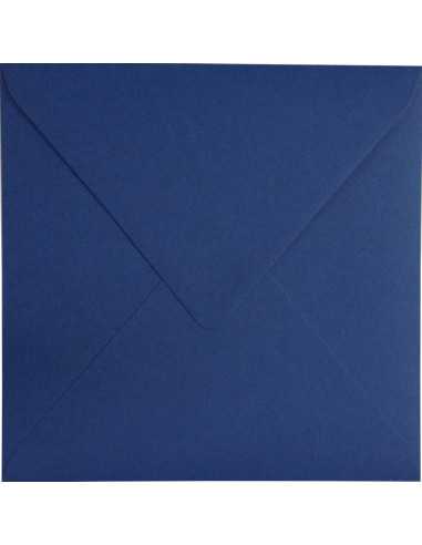 Enveloppe carrée colorée écologique bleu marine (15,3x15,3cm) collage humide Keaykolour Royal Blue 120g