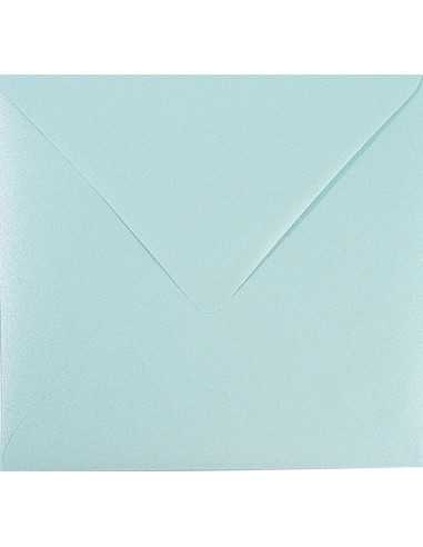 Enveloppe décorative perłowa carré K4 15,3x15,3 NK Majestic Damask Blue Delta bleu 120g