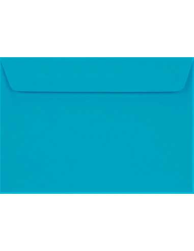 Enveloppe colorée bleue C6 (11,4x16,2cm) bande adhésive Design 120g