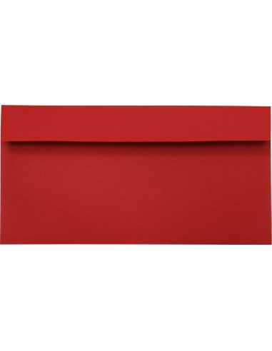 Enveloppe décorative couleur unie DL 11x22 HK Design rouge 120g