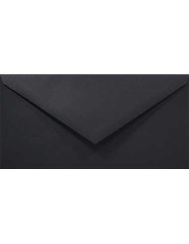 Enveloppe décorative couleur unie DL NK Burano Nero delta noir 120g