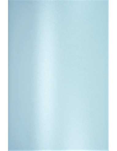 Papier décoratif métallisé perle Majestic 120g Damask Blue lumineux bleu em. 10A5