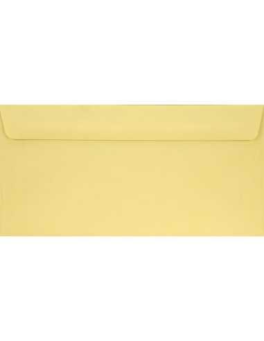 Enveloppe colorée jaune clair DL (11x22cm) bande adhésive Burano Giallo 90g