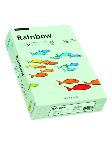 Papier coloré menthe 160g Rainbow 250 feuilles A4