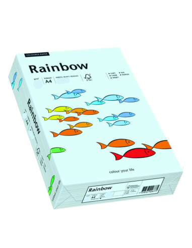 Papier coloré bleu clair 80g Rainbow - 500 feuilles A4