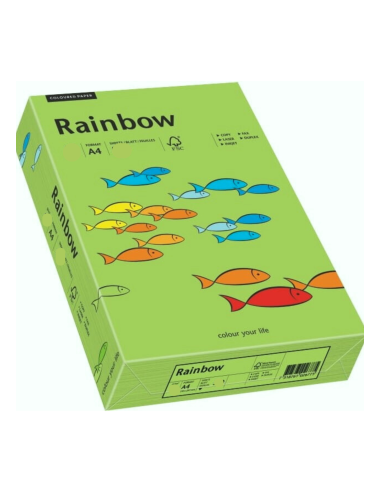 Papier coloré vert 80g Rainbow - 500 feuilles A4