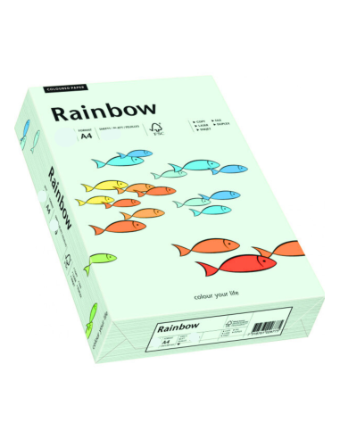 Papier coloré vert pâle 80g Rainbow - 500 feuilles A4