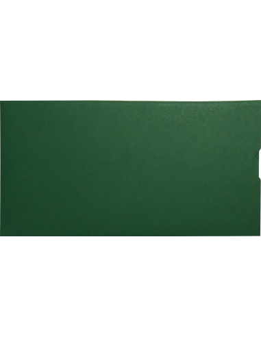 Enveloppe décorative couleur unie pour bon DL 11.5x22.5 ETUI à enfiler Sirio Color Foglia vert foncé 170g