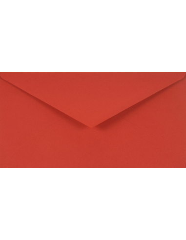 Enveloppe décorative unie DL 11x22 NK Burano Rosso Scarlatto red delta 90g